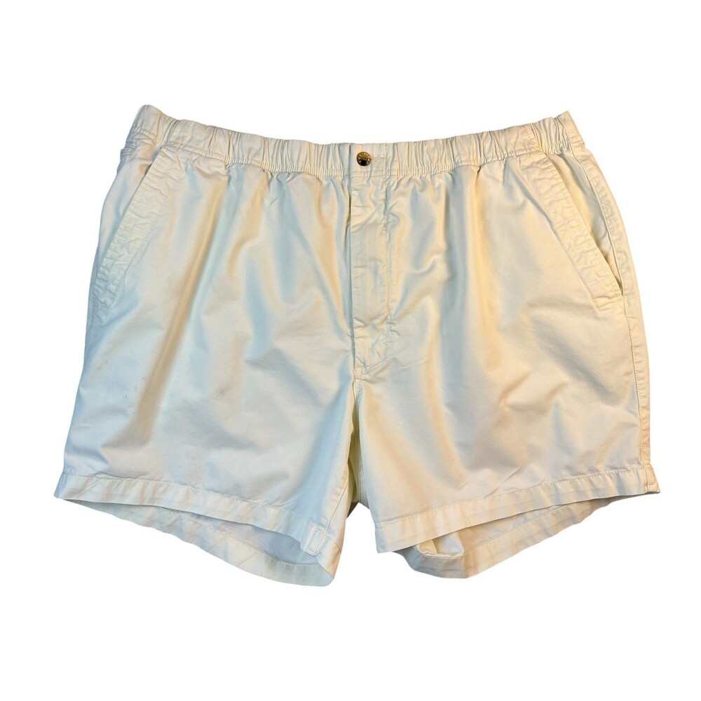 Weekender Men's Cream Drawstring Elastic Waist Casual Chino Shorts  Size XL